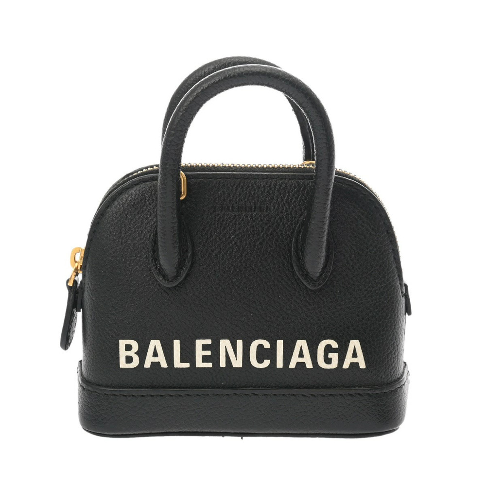 BALENCIAGA Ville Top Handle Black Leather Handbag - Picture 1 of 9